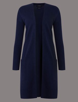 Pure Cashmere Open Front 2 Pocket Cardigan